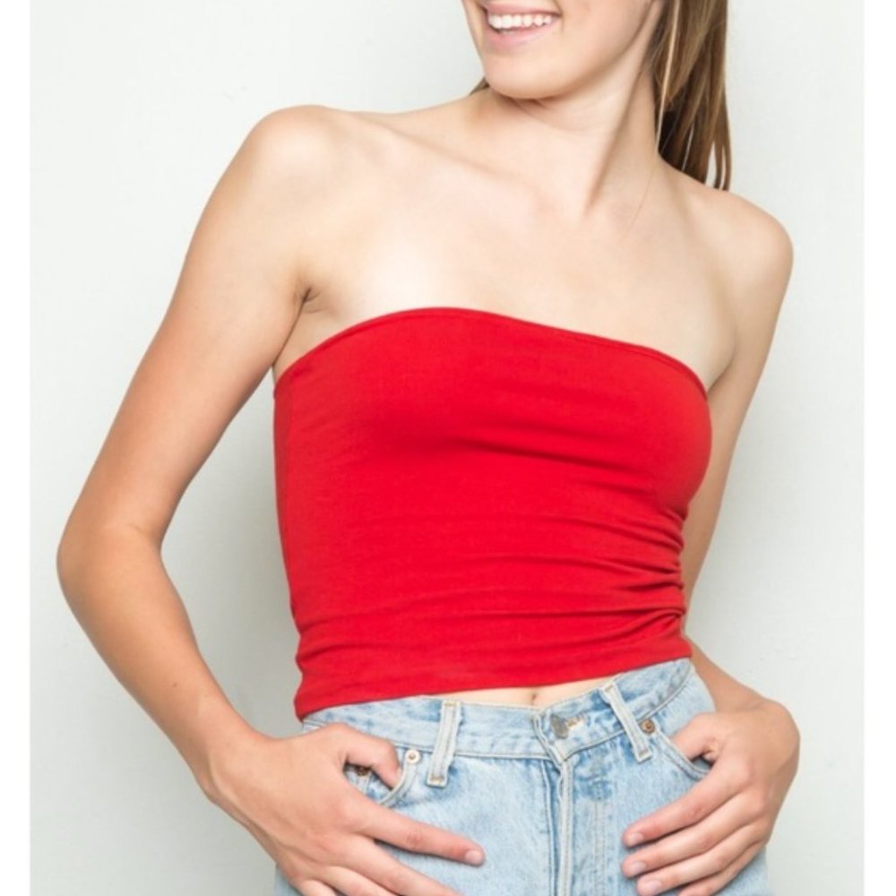 One Size Brandy Melville Red Tube Top